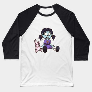 Little Zombie Girl Baseball T-Shirt